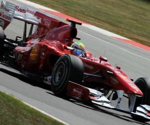 yapboz Felipe Massa - Ferrari - Silverstone 2010